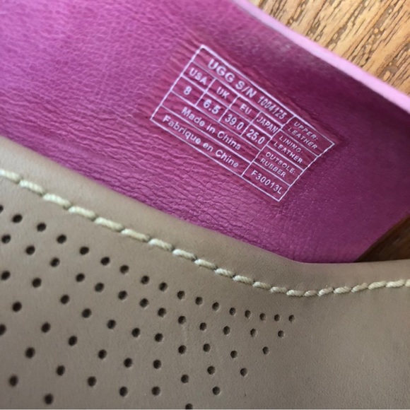 Authentic Ugg pink leather wedge sandals size 8 - Picture 2 of 4